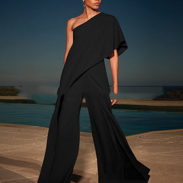 Women's New European And American Slanted Shoulder Dresses