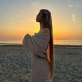 New One-shoulder Knitted Long-sleeved Dress 