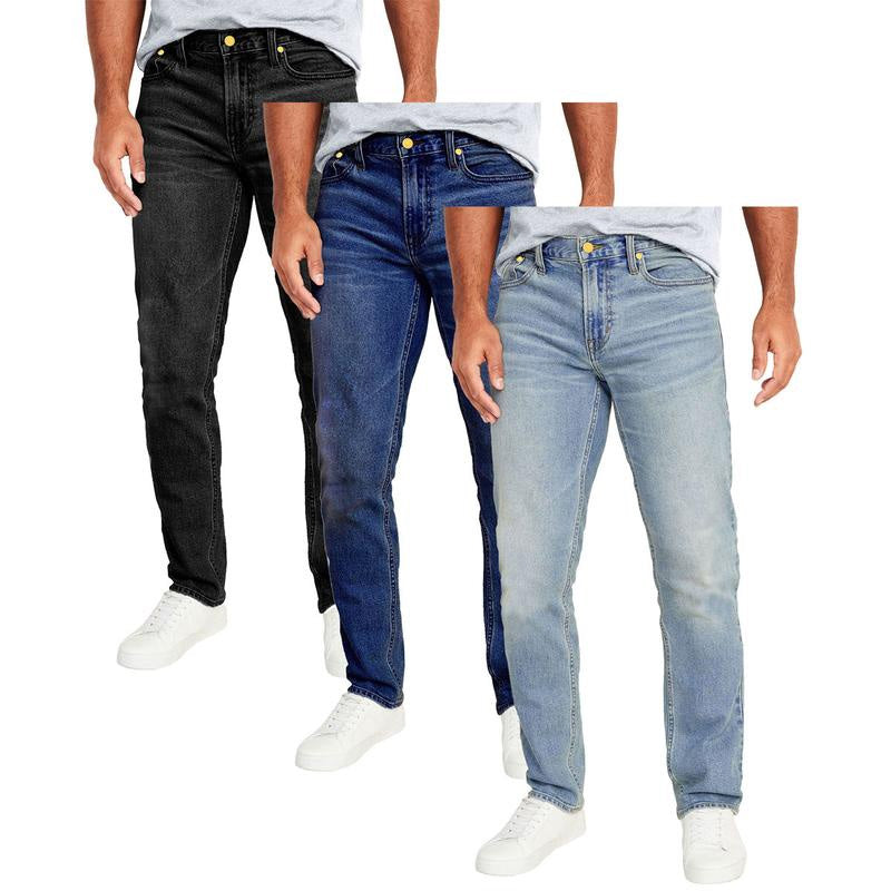 Men's 3-Pack Flex Stretch Slim Straight Jeans