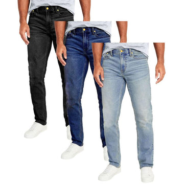 Men's 3-Pack Flex Stretch Slim Straight Jeans