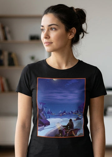 Black Cotton T-Shirt (Women)