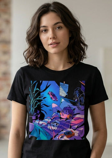 Women’s Essential Black Crew Neck T-Shirt