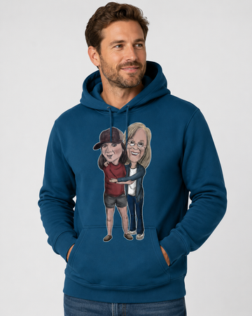 Custom Cartoon Printed Men’s Hoodie
