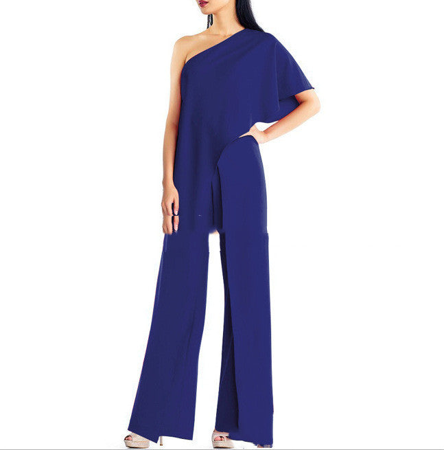 Women's New European And American Slanted Shoulder Dresses